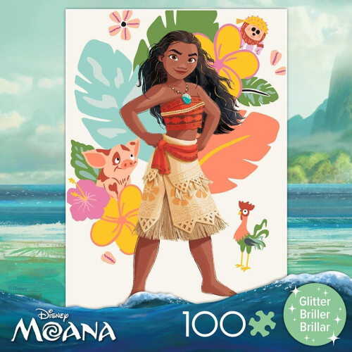 Ceaco - Disney - Moana - Puzzle Glitter - Puzzle da 100 pezzi 1