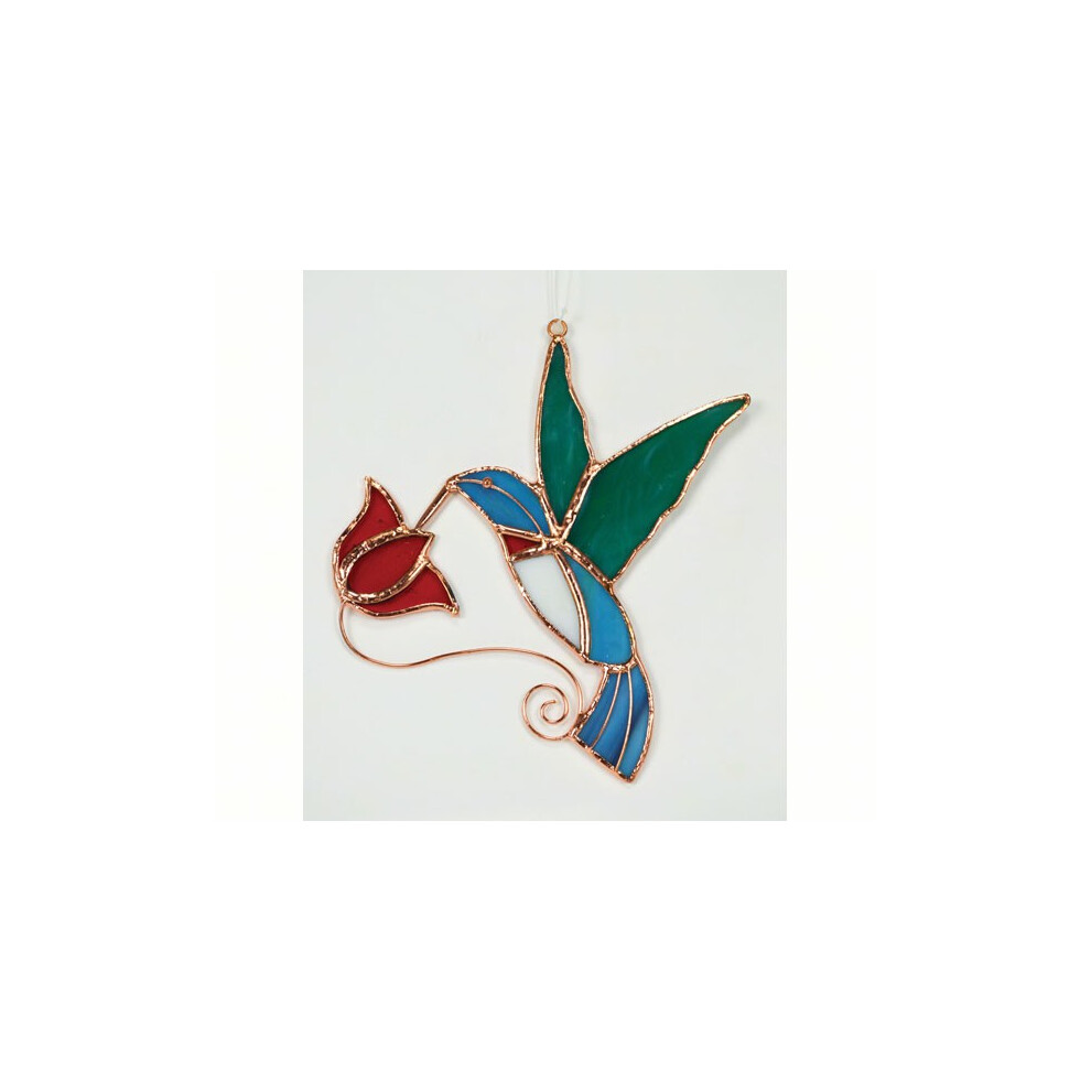 Gift Essentials GE137 Hummingbird With Red Flower Sun Catcher-image-OPC-PN2MJSZ-NEW