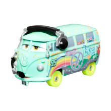 Odlewany pojazd Disney Cars Glow Racers Fillmore w skali 1:55