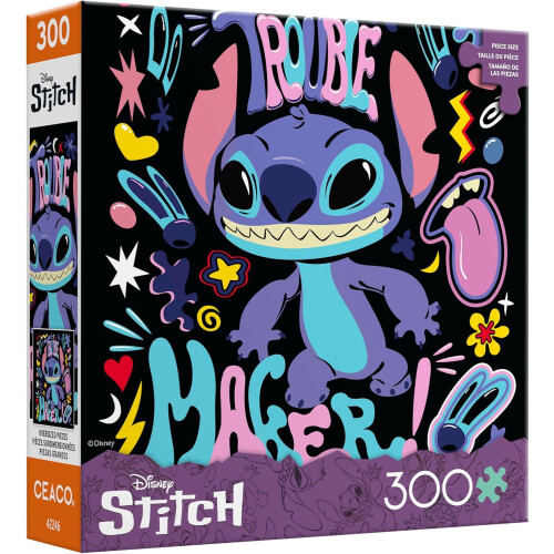Ceaco - Disney - Stich - Trouble Maker - Legpuzzel van 300 extra grote stukken 2