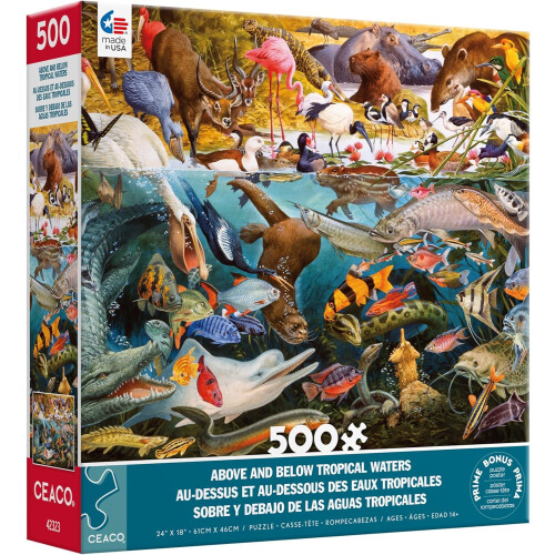 Ceaco - Sopra e sotto - Acque tropicali - Puzzle da 500 pezzi 2