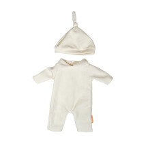 Miniland - Vestiti per bambole da 15 pollici Accessorio di abbigliamento per bambole Pigiama con cappello (Beige)