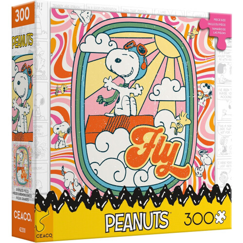 Ceaco - Peanuts - Snoopy Fly - Legpuzzel van 300 extra grote stukjes 2