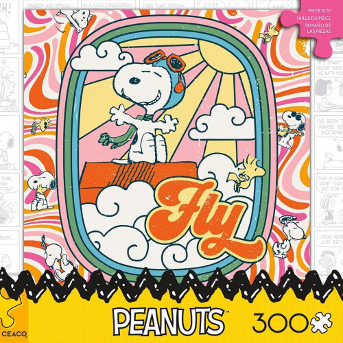 Ceaco - Peanuts - Snoopy Fly - Legpuzzel van 300 extra grote stukjes 1