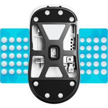 ESPTIGER ICE V2 DIY Universal Mouse Sk?jter 40-Piece PTFE Dots 4 St?rrelser Hvid | Glatte glidef?dder med buede kanter og 3M kl?bemiddel til brug