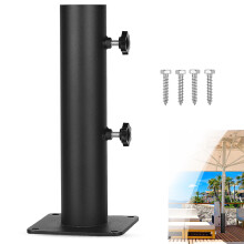 YZZHAJ Paraplu buitenhouder Zware stalen universele paraplubasis voor dekken, dokken, pontons, patio's, picknicktafels