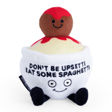 Punchkins Spaghetti Plushie, Rolig Pun Meme Skämtpresent, Vit Elefant, Julklapp, Stöd för Emotioner, Kul Skrivbordsprydnad