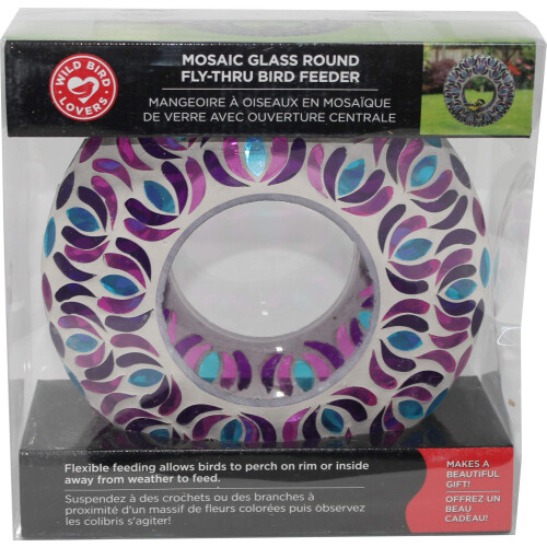Moza?kglas ronde vlieg door feeder