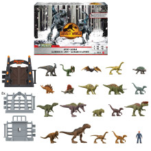 Mattel Jurassic World Dominion 2023 Adventskalender, 24-Tage Countdown mit Mini-Dinos