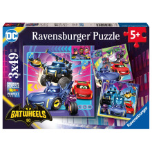 Puzzleja 3x49 kappaletta: Kutsu kaikille Batwheelsille!