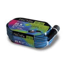FITT HiFlo Tuyau d'arrosage lger, ultra flexible, durable, sans nuds, plat, polyvalent, facile utiliser et performance durable, 25 pieds