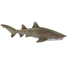Safari Ltd. Sand Tiger Shark Figur - Detaljerad 6,5" Plastmodell - Rolig Utbildningsleksak för Barn 3+
