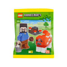 LEGO Minecraft Mini Set: Steve und Mooshroom Cow Minifigur