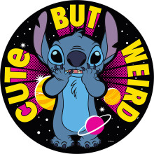 Ceaco - Disney - Lilo & Stitch - Stitch carino ma strano - Puzzle rotondo da 500 pezzi per adulti - Puzzle impegnativo perfetto per le serate di