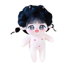 niannyyhouse 20 cm pluche pop zwart haar meisje humano?e gevuld lichaam geen attribuut 8 inch normaal lichaam draagbare kleding aankleden geschenken