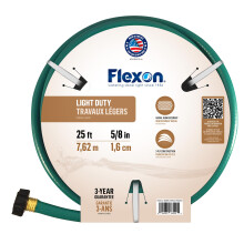Flexon 5/8-Tum på 25-Fot Förstärkt Trädgårdsslang FR5825, 25ft, Grön