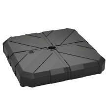Outsunny Square Patio Paraplubasis Vrijdragende Offset Paraplubasis Heavy Duty Outdoor Paraplubak Basis Gevuld tot 143 lbs met zand of 130 lbs me