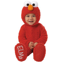 Spirit Halloween Sesame Street Baby Elmo Kostuum | Officieel gelicentieerd | Baby Jumpsuit Kostuum