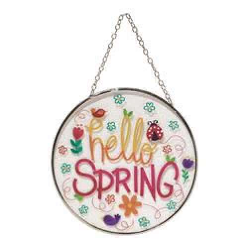 Dicksons SUNCG-6 6 inch Suncatcher Hello Spring-glas met zuignap
