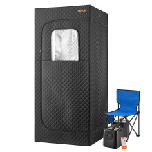 VEVOR Sauna  vapeur portable amlior pour la maison, tente de spa complte pour 1 personne avec cuiseur vapeur, 1 chaise pliable, tlcommande