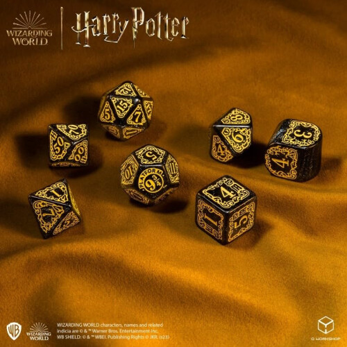 Harry Potter Hufflepuff Dadi Moderni Neri 2