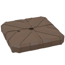 Outsunny vierkante terrasparaplubasis Vrijdragende offset-paraplubasis Heavy-duty parasolstandaard voor buiten, gevuld tot 143 lbs met zand of 13