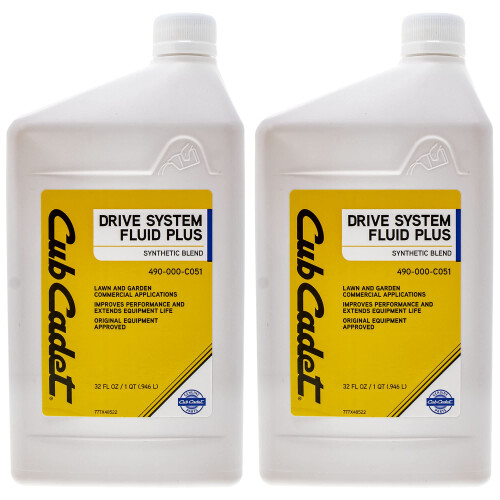 CUB CADET 490-000-C051 Synthetic Blend Drive System Fluid 1 Quart flasker 2PACK