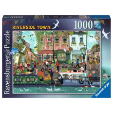 Ravensburger 1000 Dílků Puzzle: Podél Řeky, Dárek pro Dospělé, Lepidlo na Rámování, 70 x 50 cm
