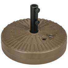 Outsolny 64 lbs. Fyldbar paraplybase med paraplyholder i st?l Rund paraplystativ til 1,5"""" eller 2"""" paraplyst?nger Heavy Duty til udend?rs pl?ne