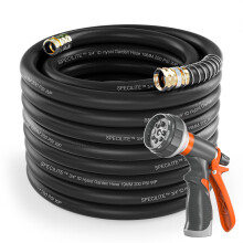 Tuyau d'arrosage d'arrosage SPECILITE 100 pi x 3/4 po, tuyau en caoutchouc hybride robuste, flexible et lger, sans pli, 600 psi, pour jardin, ra