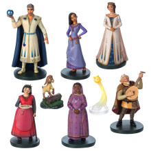 Disney Store Action Toys Wish Deluxe beeldjesspeelset - 8-delig - Betoverende karakterset van Wish' - Perfect voor verzamelaars en kinderen - Beleef