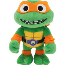Mattel Teenage Mutant Ninja Turtles: Mutant Mayhem Michelangelo Plyschleksak, 8 Tum Orange Maskerad Mjukdocka