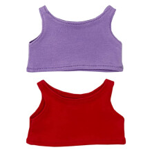 niannyyhouse 20 cm-es plss babaruha egysznu mellny Ujjatlan pl baba ltztetos (lila+piros 20cm)