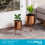 BIRDROCK HOME Lot de 2 pots de fleurs modernes avec support  Support de plante surlev pour une utilisation intrieure/extrieure  Support de 5