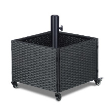 LEWIS&WAYNE Outdoor-Schirmstnder mit befllbarem Pflanzkasten, robuster Terrassen-Schirmstnder mit 4 Rollen, rollender Schirmhalter fr den Ter