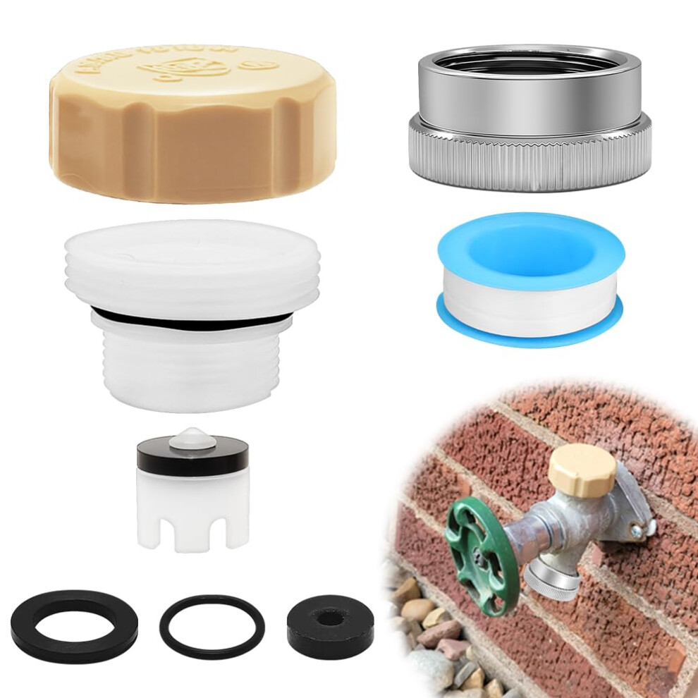 Langina 1Pcs Vacuum Breaker Repair Kit Upc Asse 1019-A Repair Kit Outdoor Faucet Spigot Repair Kit With 1Pcs 3/4""""Ght Garden Hose End Cap 762744229085