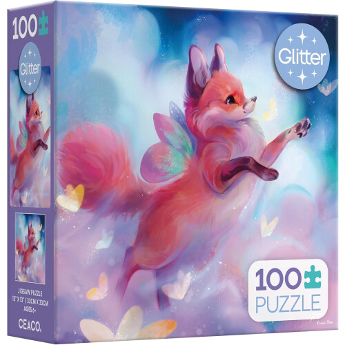 Ceaco - Glitter - Butterfox - Legpuzzel van 100 stukjes