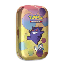 Pok?mon TCG: Scarlet & Violet-151 Mini Tin - Gengar y Poliwag (2 paquetes de refuerzo, 1 moneda y 1 tarjeta de arte)