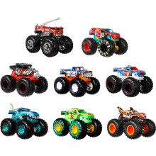 Hot Wheels Monster Trucks Live 8-Pack, Multipack di camion mostruosi in scala 1:64, Personaggi dello Show