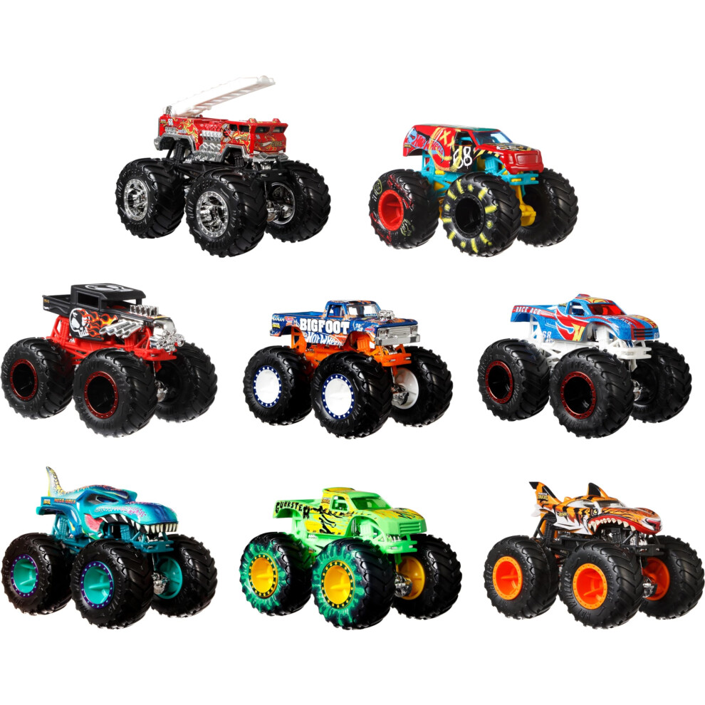 Hot Wheels Mattel Monster Trucks 1:64 Live 8Er-Pack