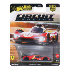 Hot Wheels Premium Car Culture Veicolo da collezione Ferrari 499P pressofuso in scala 1:64 con pneumatici da vero pilota e carrozzeria e telaio i