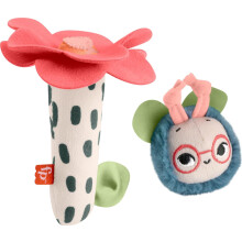 Baby Toys Planet Friends Shake ‘n Rattle Busy Bee Sensory Plush 2-Piece Set for Newborns Ages 3+ Months, HYR56