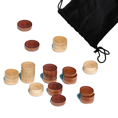 Hellpnoom 30 Teile Checkers - Holzspielsteine für Checkers
