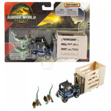 Hot Wheels Jurassic World Rebirth Dinosaur Collection Vehicle and Figure (Dilophosaurus Lifter)