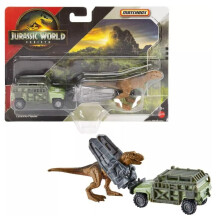 Vhicule et figurine de collection de dinosaures Hot Wheels Jurassic World Rebirth (Tyranno-Hauler Tyrannosaurus Rex)
