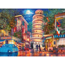 12000709 - Streets of Pisa - 500 pieces jigsaw puzzle – Puzzle for adults and kids age 12 years up, puzzle Pisa, Italy