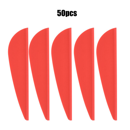 Durable 1.75-Inch Red Arrow Feathers - 50PCS for DIY Archery Projects 1