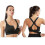 (XL,WHITE)Women Sports Bra High Zip Adjustable Bra 3