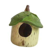 Hanging Bird House Outside Leaf Birdhouse Bird Hut for Backyard Garden Fence