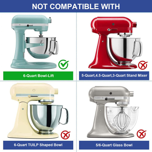 Roabertic Flex Edge Rührer für KitchenAid 6 Quart Standmixer - Flexibler Silikonrand 1